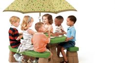 Dětský piknikový stolek se slunečníkem - velký
