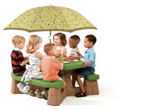 Dětský piknikový stolek se slunečníkem - velký
