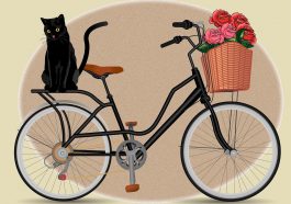Cat Animal Bike Flowers Vintage  - Sus4n / Pixabay