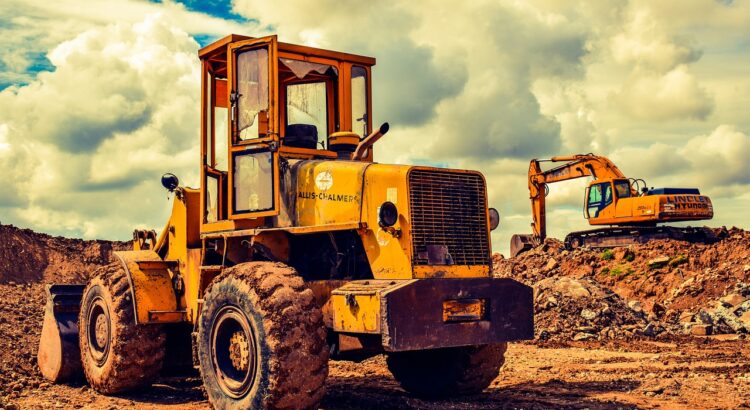 bulldozer, excavator, heavy machine