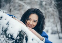 young woman, forest, atmospheric